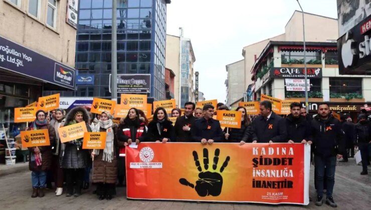 Ağrı’da Kadına Yönelik Şiddete Karşı Farkındalık Yürüyüşü Düzenlendi